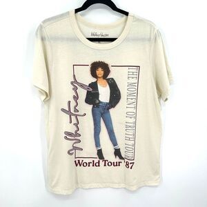 WHITNEY HOUSTON 2022 Reprint Cream The Moment Of Truth Tour '87 Graphic Print XL